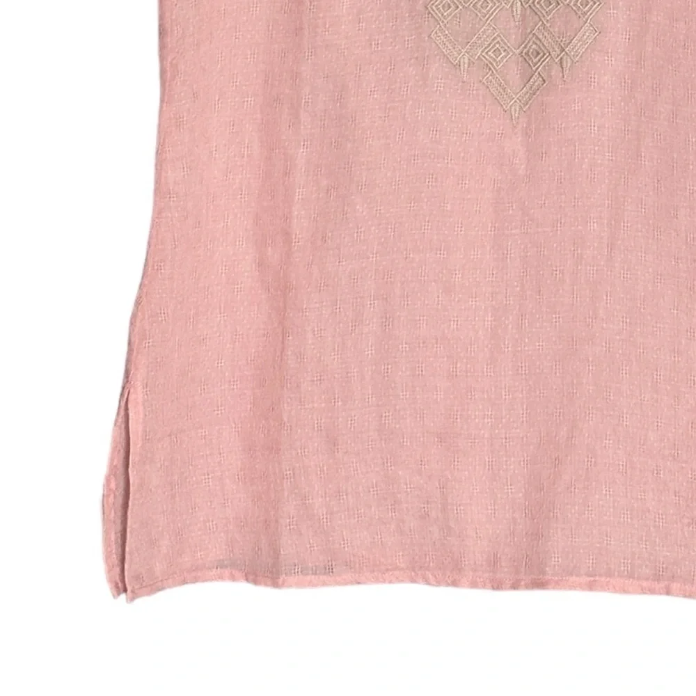 Paparazzi Pink Boho Embroidered Lightweight Tank Top Size M NWT - Picture 5 of 8